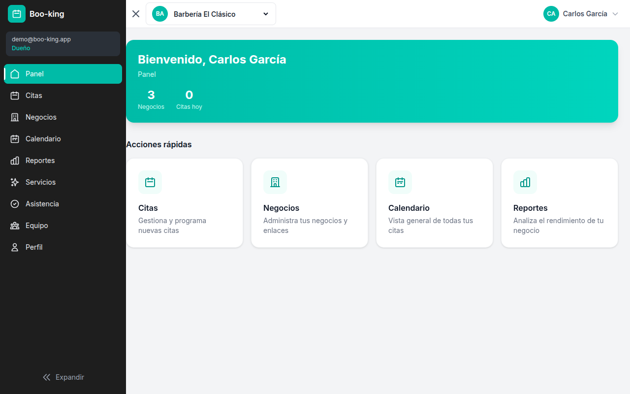 Dashboard principal